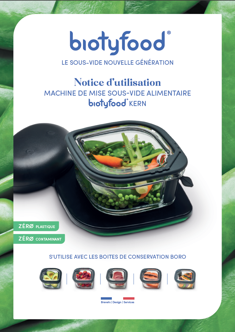 Couverture Notice de la machine sous-vide